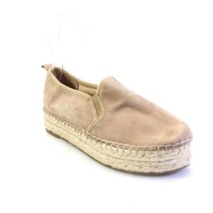 Sam Edelman Tan Suede Platform Espadrille Slip-On Shoes